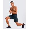 imageCRZ YOGA Mens 2 in 1 Running Shorts with Liner  7 Quick Dry for Workout Sports Athletic with PocketsTrue Navy