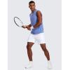 imageCRZ YOGA Mens 2 in 1 Running Shorts with Liner  7 Quick Dry for Workout Sports Athletic with PocketsWhite