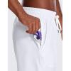 imageCRZ YOGA Mens 2 in 1 Running Shorts with Liner  7 Quick Dry for Workout Sports Athletic with PocketsWhite