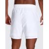 imageCRZ YOGA Mens 2 in 1 Running Shorts with Liner  7 Quick Dry for Workout Sports Athletic with PocketsWhite