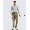 imageCRZ YOGA Mens All Day Comfy Golf Pants  28quot30quot32quot34quot Quick Dry Lightweight Work Casual Trousers with PocketsArtifact Brown