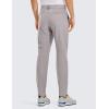 imageCRZ YOGA Mens All Day Comfy Golf Pants  28quot30quot32quot34quot Quick Dry Lightweight Work Casual Trousers with PocketsDark Chrome