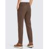 imageCRZ YOGA Mens All Day Comfy Golf Pants  28quot30quot32quot34quot Quick Dry Lightweight Work Casual Trousers with PocketsDark Olive Brown