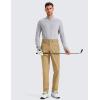 imageCRZ YOGA Mens All Day Comfy Golf Pants  28quot30quot32quot34quot Quick Dry Lightweight Work Casual Trousers with PocketsKhaki Sand