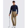 imageCRZ YOGA Mens All Day Comfy Golf Pants with 5Pocket 28quot30quot32quot34quot Quick Dry Lightweight Casual Work Stretch TrousersArtifact Brown
