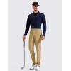 imageCRZ YOGA Mens All Day Comfy Golf Pants with 5Pocket 28quot30quot32quot34quot Quick Dry Lightweight Casual Work Stretch TrousersKhaki Sand