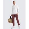 imageCRZ YOGA Mens All Day Comfy Golf Pants with 5Pocket 28quot30quot32quot34quot Quick Dry Lightweight Casual Work Stretch TrousersSaddle Brown