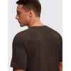imageCRZ YOGA Mens Lightweight Athletic TShirts Moisture Wicking Running Workout Shirt Short Sleeve Gym TopsHot Fudge Brown