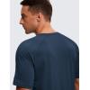 imageCRZ YOGA Mens Lightweight Athletic TShirts Moisture Wicking Running Workout Shirt Short Sleeve Gym TopsNautical Navy Blue