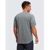 imageCRZ YOGA Mens Lightweight Athletic TShirts Moisture Wicking Running Workout Shirt Short Sleeve Gym TopsSilver Gray