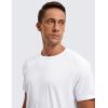 imageCRZ YOGA Mens Lightweight Athletic TShirts Moisture Wicking Running Workout Shirt Short Sleeve Gym TopsWhite