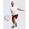 imageCRZ YOGA Mens Linerless Workout Shorts  5 Lightweight Quick Dry for Running Sports Athletic Gym with PocketsRed Merlot