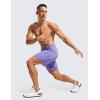 imageCRZ YOGA Mens Linerless Workout Shorts  7 Quick Dry for Running Sports Athletic Gym with PocketsDark Lavender Purple