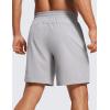 imageCRZ YOGA Mens Linerless Workout Shorts  7 Quick Dry for Running Sports Athletic Gym with PocketsGull Gray