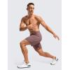 imageCRZ YOGA Mens Linerless Workout Shorts  7 Quick Dry for Running Sports Athletic Gym with PocketsMauve