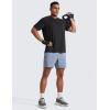 imageCRZ YOGA Mens Short Sleeve Mesh Workout Shirts Lightweight Breathable Running Athletic Training TShirt TopsBlack