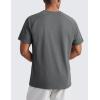 imageCRZ YOGA Mens Short Sleeve Mesh Workout Shirts Lightweight Breathable Running Athletic Training TShirt TopsDark Carbon
