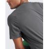 imageCRZ YOGA Mens Short Sleeve Mesh Workout Shirts Lightweight Breathable Running Athletic Training TShirt TopsDark Carbon