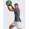 imageCRZ YOGA Mens Short Sleeve Mesh Workout Shirts Lightweight Breathable Running Athletic Training TShirt TopsDark Carbon