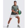 imageCRZ YOGA Mens Short Sleeve Mesh Workout Shirts Lightweight Breathable Running Athletic Training TShirt TopsGrey Sage