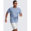imageCRZ YOGA Mens Short Sleeve Mesh Workout Shirts Lightweight Breathable Running Athletic Training TShirt TopsSlate Blue