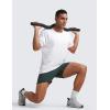 imageCRZ YOGA Mens Short Sleeve Mesh Workout Shirts Lightweight Breathable Running Athletic Training TShirt TopsWhite
