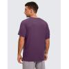 imageCRZ YOGA Mens Workout Short Sleeve TShirt Quick Dry Gym Athletic Running Stretchy Tee Shirts TopDeep Crocus Violet3