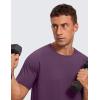 imageCRZ YOGA Mens Workout Short Sleeve TShirt Quick Dry Gym Athletic Running Stretchy Tee Shirts TopDeep Crocus Violet3