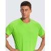 imageCRZ YOGA Mens Workout Short Sleeve TShirt Quick Dry Gym Athletic Running Stretchy Tee Shirts TopGreen Glow