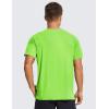 imageCRZ YOGA Mens Workout Short Sleeve TShirt Quick Dry Gym Athletic Running Stretchy Tee Shirts TopGreen Glow