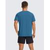 imageCRZ YOGA Mens Workout Short Sleeve TShirt Quick Dry Gym Athletic Running Stretchy Tee Shirts TopIron Blue