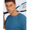 imageCRZ YOGA Mens Workout Short Sleeve TShirt Quick Dry Gym Athletic Running Stretchy Tee Shirts TopIron Blue