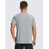 imageCRZ YOGA Mens Workout Short Sleeve TShirt Quick Dry Gym Athletic Running Stretchy Tee Shirts TopSilver Gray