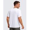 imageCRZ YOGA Mens Workout Short Sleeve TShirt Quick Dry Gym Athletic Running Stretchy Tee Shirts TopWhite