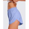 imageCRZ YOGA Mid Waisted Dolphin Athletic Shorts for Women 4quot Lightweight High Split for Gym Workout with Liner Quick DryPeriwinkle Purple