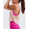 imageCRZ YOGA Pima Cotton Cropped Workout Tank Tops for Women  Sleeveless Sports Athletic Yoga Running Gym Crop ShirtsMarshmallow Pink