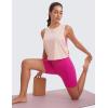 imageCRZ YOGA Pima Cotton Cropped Workout Tank Tops for Women  Sleeveless Sports Athletic Yoga Running Gym Crop ShirtsMarshmallow Pink