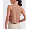 imageCRZ YOGA Pima Cotton Cropped Workout Tank Tops for Women  Sleeveless Sports Athletic Yoga Running Gym Crop ShirtsMocha Mousse