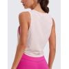 imageCRZ YOGA Pima Cotton Cropped Workout Tank Tops for Women  Sleeveless Sports Athletic Yoga Running Gym Crop ShirtsSmoky Blush