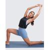imageCRZ YOGA Pima Cotton Cropped Workout Tank Tops for Women  Sleeveless Sports Athletic Yoga Running Gym Crop ShirtsTrue Navy