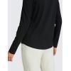 imageCRZ YOGA Pima Cotton Workout Long Sleeve Shirts for Women Athletic Crewneck Yoga Casual Tops Plain TShirtBlack