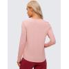 imageCRZ YOGA Pima Cotton Workout Long Sleeve Shirts for Women Athletic Crewneck Yoga Casual Tops Plain TShirtCinnamon Ash
