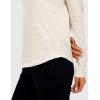 imageCRZ YOGA Pima Cotton Workout Long Sleeve Shirts for Women Athletic Crewneck Yoga Casual Tops Plain TShirtIce GreyWhite