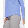 imageCRZ YOGA Pima Cotton Workout Long Sleeve Shirts for Women Athletic Crewneck Yoga Casual Tops Plain TShirtPeriwinkle Purple