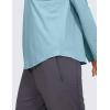 imageCRZ YOGA Pima Cotton Workout Long Sleeve Shirts for Women Athletic Crewneck Yoga Casual Tops Plain TShirtPure Blue