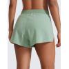 imageCRZ YOGA Running Shorts for Women High Waisted V Split for Gym Workout Athletic Track with Liner Breathable Quick DryGreen Palm Court