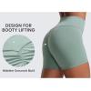 imageCRZ YOGA Secretsculpt Womens Butterlift High Waist Scrunch Butt Biker Shorts 4 Inches  No Front Seam Workout Gym BootyCrater Green