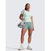 imageCRZ YOGA Secretsculpt Womens Butterlift High Waist Scrunch Butt Biker Shorts 4 Inches  No Front Seam Workout Gym BootyCrater Green