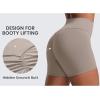 imageCRZ YOGA Secretsculpt Womens Butterlift High Waist Scrunch Butt Biker Shorts 4 Inches  No Front Seam Workout Gym BootyCreamy Latte