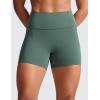 imageCRZ YOGA Secretsculpt Womens Butterlift High Waist Scrunch Butt Biker Shorts 4 Inches  No Front Seam Workout Gym BootyDark Forest Green